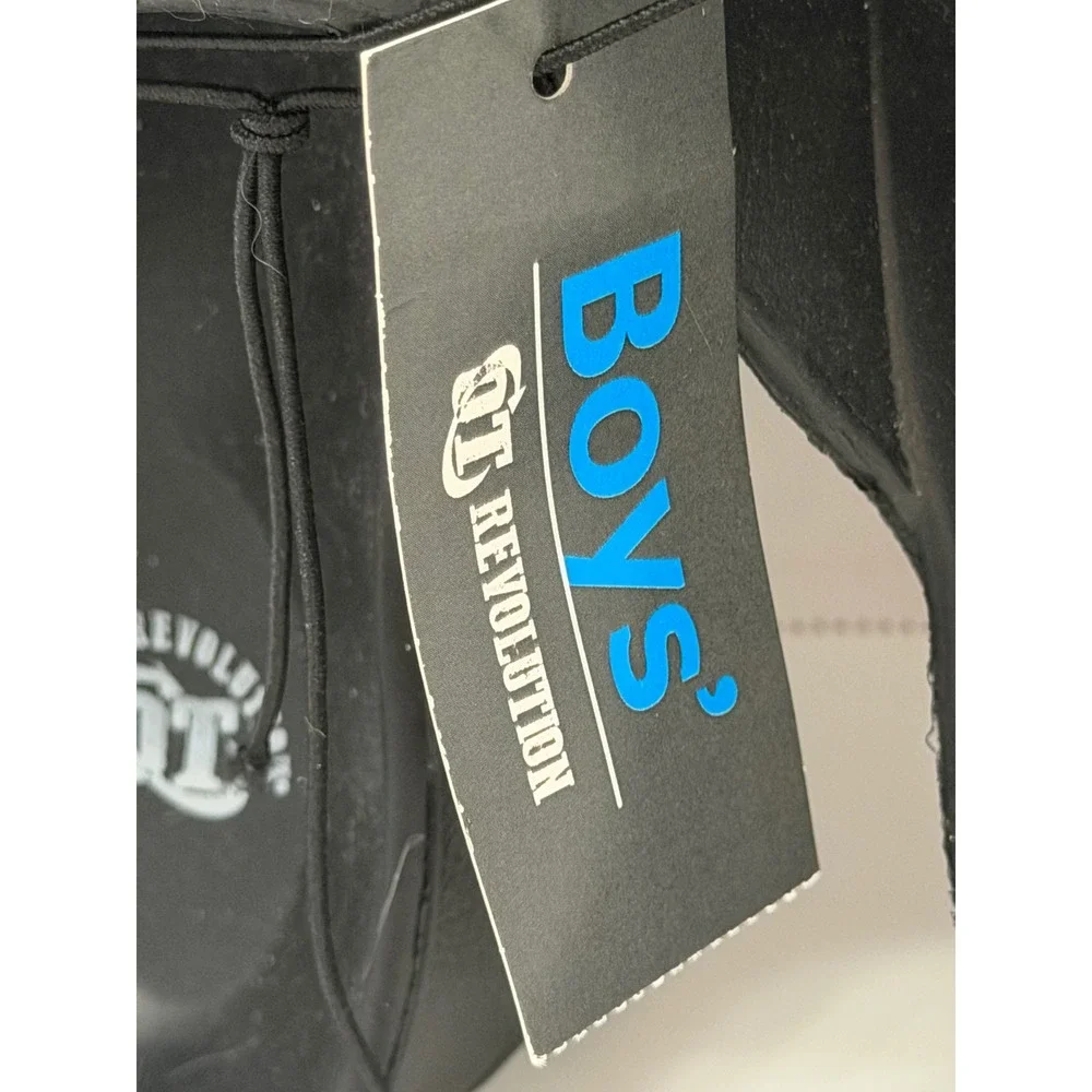 QT Revolution Boys Black Dual Strap Buckle Slide Sandals Size M 13/1 NEW‎